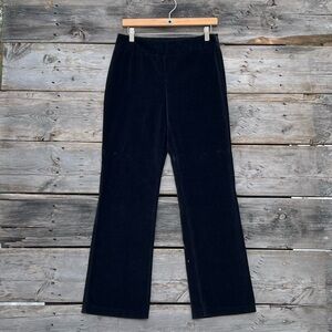 J. Crew Navy Corduroy Straight Leg Pants High Waist Size 8 Cotton